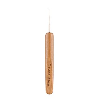 Крючок для вязания с бамбуковой ручкой, d 0,5 мм, 13,5 см, в блистере, Gamma