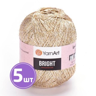 Пряжа YarnArt Bright (236), светло-бежевый-золотой, 5 шт. по 90 г