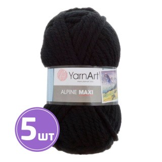 Пряжа YarnArt Alpine Maxi (661), черный, 5 шт. по 250 г