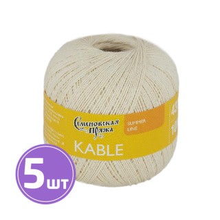 Пряжа Семеновская Kable (110104), суровый, 5 шт. по 100 г Пряжа Семеновская Kable (110104), суровый, 5 шт. по 100 г