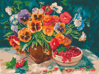 Картина по номерам «Букетик и смородина» Картина по номерам «Букетик и смородина»