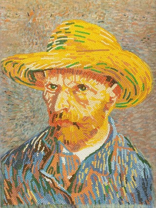 Алмазная вышивка «Автопортрет в соломенной шляпе, Винсент ван Гог»