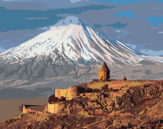 Картина по номерам «Армения: монастырь Хор Вирап и вид на Арарат»