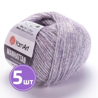 Пряжа YarnArt Manhattan (910), меланж сиреневый-серебро, 5 шт. по 50 г Пряжа YarnArt Manhattan (910), меланж сиреневый-серебро, 5 шт. по 50 г