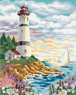 Картина по номерам «Красочный маяк»