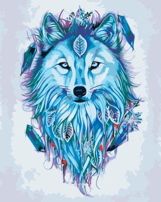 Картина по номерам «Зимний волк»