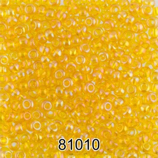 Бисер Чехия круглый 4 10/0, 2,3 мм, 500 г, цвет: 81010 желтый меланж