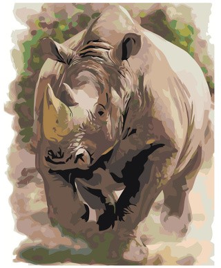Картина по номерам «Носорог»