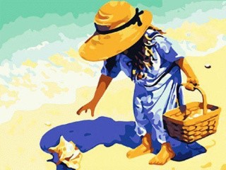 Картина по номерам «На пляж, за ракушками!»