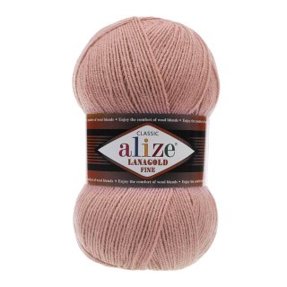 Пряжа ALIZE LanaGold Fine (Ализе Лана голд файн) (173), светлое какао, 5 шт. по 100 г Пряжа ALIZE LanaGold Fine (Ализе Лана голд файн) (173), светлое какао, 5 шт. по 100 г