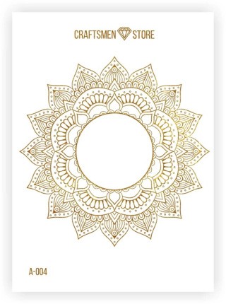 Наклейка серия Mandala, цвет фольги: gold, Craftsmen.store