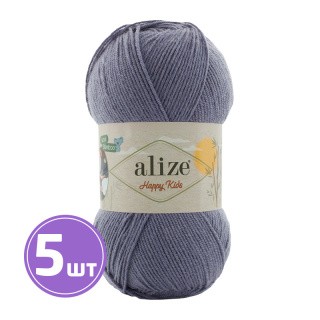 Пряжа ALIZE Happy kids (Хеппи кидс) (236), серый, 5 шт. по 100 г Пряжа ALIZE Happy kids (Хеппи кидс) (236), серый, 5 шт. по 100 г