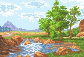 Рисунок на ткани «Весенние ручьи» Рисунок на ткани «Весенние ручьи»