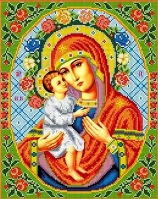 Рисунок на ткани «Богородица Жировицкая»