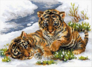 Набор для вышивания «Тигрята в снегу»