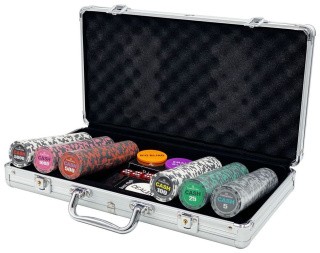 Покерный набор CASH, 300 фишек с номиналом в чемодане