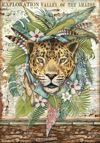 Бумага рисовая «Jaguar/Ягуар», 21x29,7 см, Stamperia