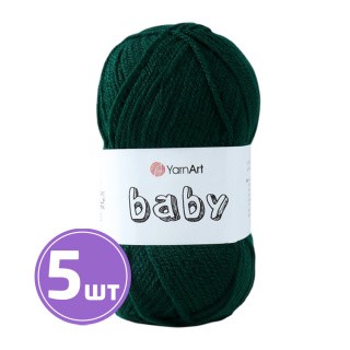 Пряжа YarnArt Baby (Ярнарт Беби) (590), темно-зеленый, 5 шт. по 50 г Пряжа YarnArt Baby (Ярнарт Беби) (590), темно-зеленый, 5 шт. по 50 г