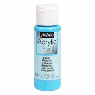 Краска акриловая Pebeo Acrylic Paint декоративная глянцевая (Лазурный), 59 мл