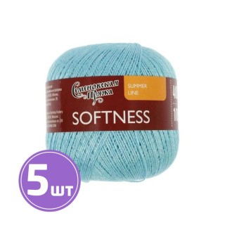 Пряжа Семеновская Softness (30493), аква 5 шт. по 100 г Пряжа Семеновская Softness (30493), аква 5 шт. по 100 г