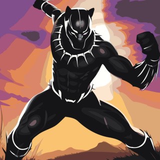 Картина по номерам «Черная пантера» Картина по номерам «Черная пантера»