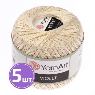 Пряжа YarnArt Violet (6194), кремовый, 5 шт. по 50 г Пряжа YarnArt Violet (6194), кремовый, 5 шт. по 50 г