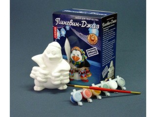 Фигурка для раскрашивания «Пингвин джаз барабаны» Фигурка для раскрашивания «Пингвин джаз барабаны»