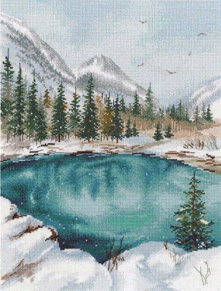 Набор для вышивания «Алтай. Гейзерное озеро»