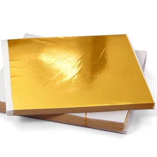 УЦЕНКА. Поталь (25 листов), цвет: золото, 14х14 см (помята коробка)