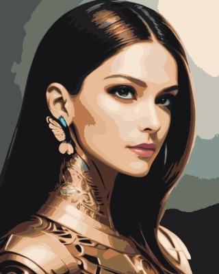 Картина по номерам «Девушка в доспехах» Картина по номерам «Девушка в доспехах»