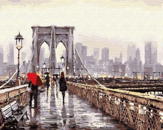 Картина по номерам «Прогулка по мосту»