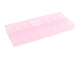 Коробка для швейных принадлежностей с индивидуальными крышками Gamma, цвет: розовый прозрачный