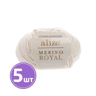 Пряжа ALIZE Merino royal (67), экрю, 5 шт. по 50 г Пряжа ALIZE Merino royal (67), экрю, 5 шт. по 50 г