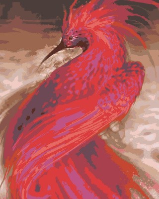 Картина по номерам «Птица Феникс»