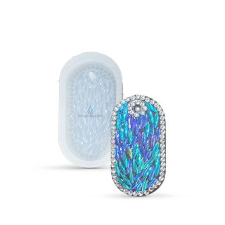 Силиконовый молд подвеска друза Овал, 8x5см Силиконовый молд подвеска друза Овал, 8x5см