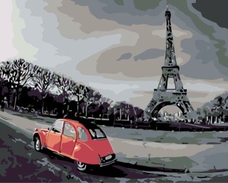Картина по номерам «По Парижу»