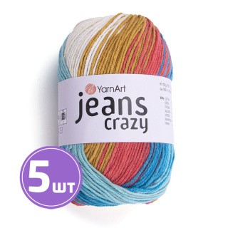 Пряжа YarnArt Jeans Crazy (Джинс Крейзи) (8221), мультиколор, 5 шт. по 50 г