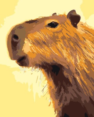 Картина по номерам «Портрет капибары» Картина по номерам «Портрет капибары»