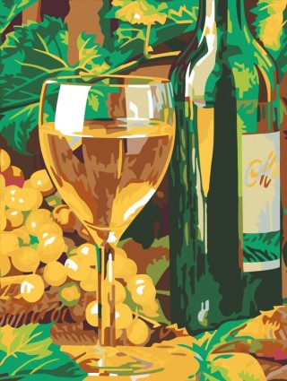 Картина по номерам «Белое вино»