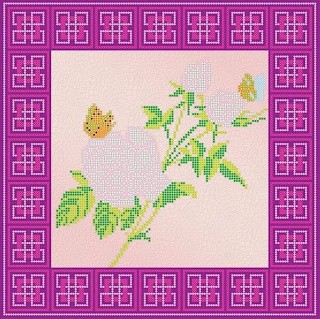 Схема для вышивки бисером «Роза» Схема для вышивки бисером «Роза»