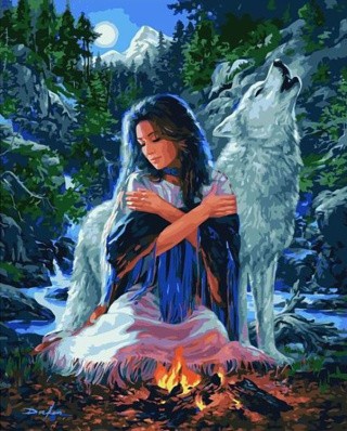 Картина по номерам «Волчий вой»