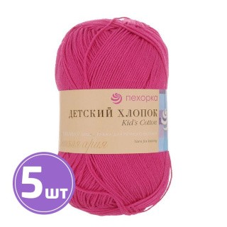 Пряжа Пехорка Детский хлопок (087), темно-лиловый, 5 шт. по 100 г Пряжа Пехорка Детский хлопок (087), темно-лиловый, 5 шт. по 100 г