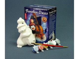 Фигурка для раскрашивания «Пингвин джаз контрабас» Фигурка для раскрашивания «Пингвин джаз контрабас»