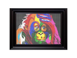 Рисунок на ткани «Орангутан»