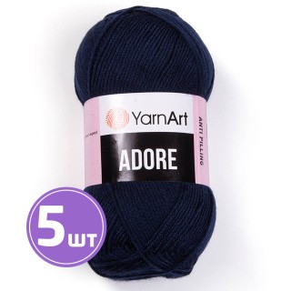 Пряжа YarnArt Adore (Адоре) (351), матросский синий, 5 шт. по 100 г Пряжа YarnArt Adore (Адоре) (351), матросский синий, 5 шт. по 100 г