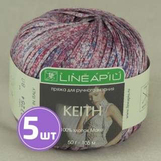 Пряжа LineaPIU KEITH (27254), мозайка, 5 шт. по 50 г Пряжа LineaPIU KEITH (27254), мозайка, 5 шт. по 50 г