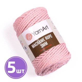 Пряжа YarnArt Macrame rope 3 мм (762), бледная роза, 5 шт. по 250 г