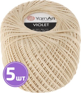Пряжа YarnArt Violet (4660), льняной, 5 шт. по 50 г Пряжа YarnArt Violet (4660), льняной, 5 шт. по 50 г