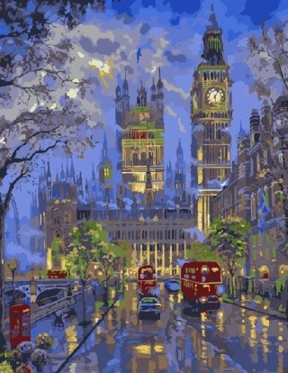 Картина по номерам по дереву RADUGA «Вечерний Лондон»