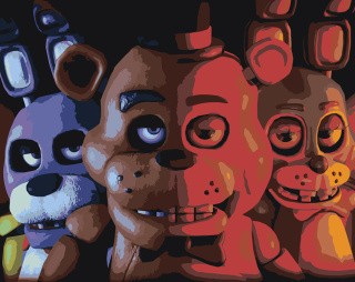 Картина по номерам «Фнаф Five nights at Freddy's Аниматроники»